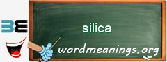 WordMeaning blackboard for silica